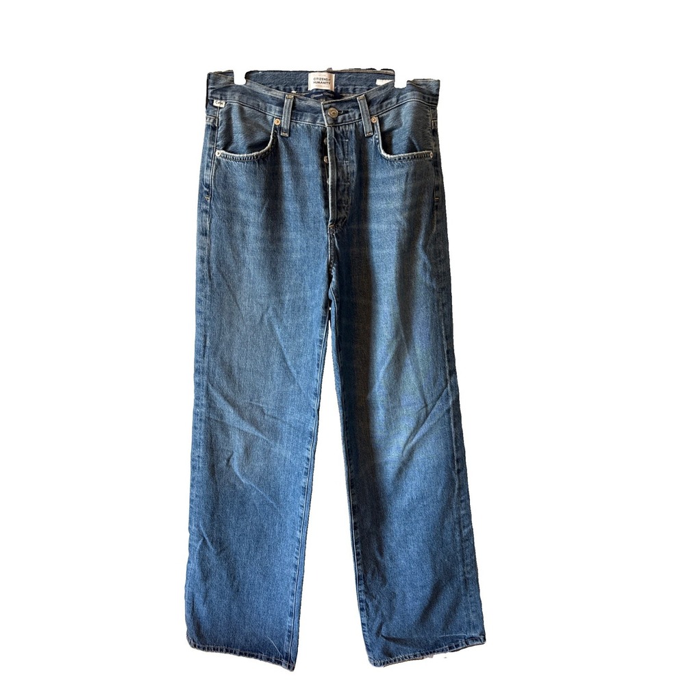 Citizens of Humanity Annina Button Fly High Rise Wide Leg Jeans Blue 26